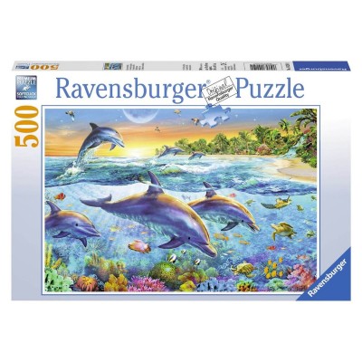 Collection puzzles 500 pièces - la baie des dauphins - rav14210  Ravensburger    000273